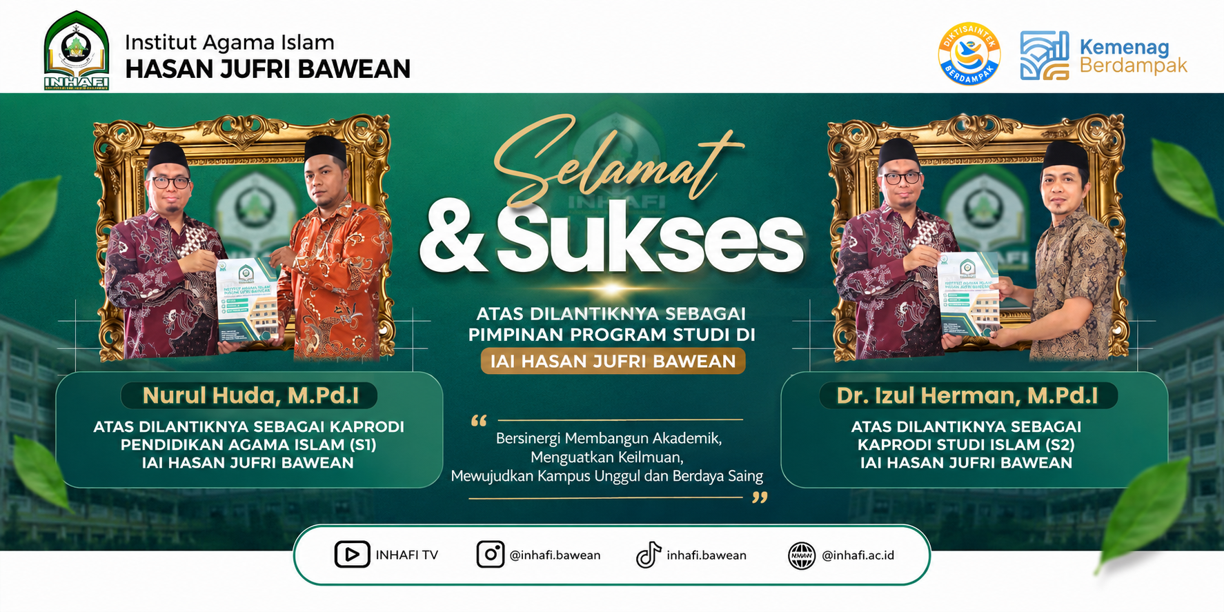 Perkuat Mutu Akademik, INHAFI Bawean Lakukan Estafet Kepemimpinan Program Studi