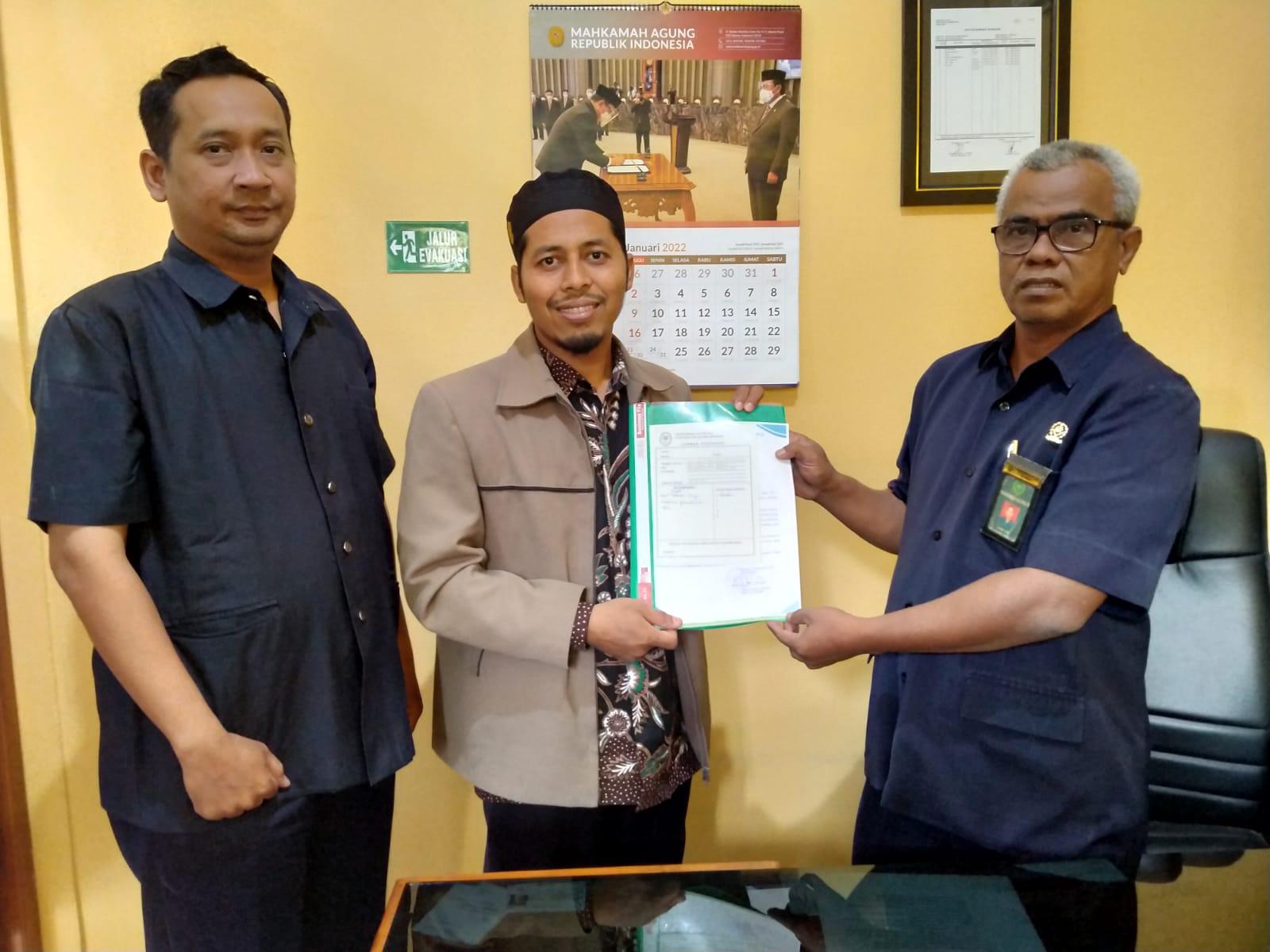 Serah terima Mahasiswa PKL STAIHA Bawean Di Pengadilan Agama Bawean