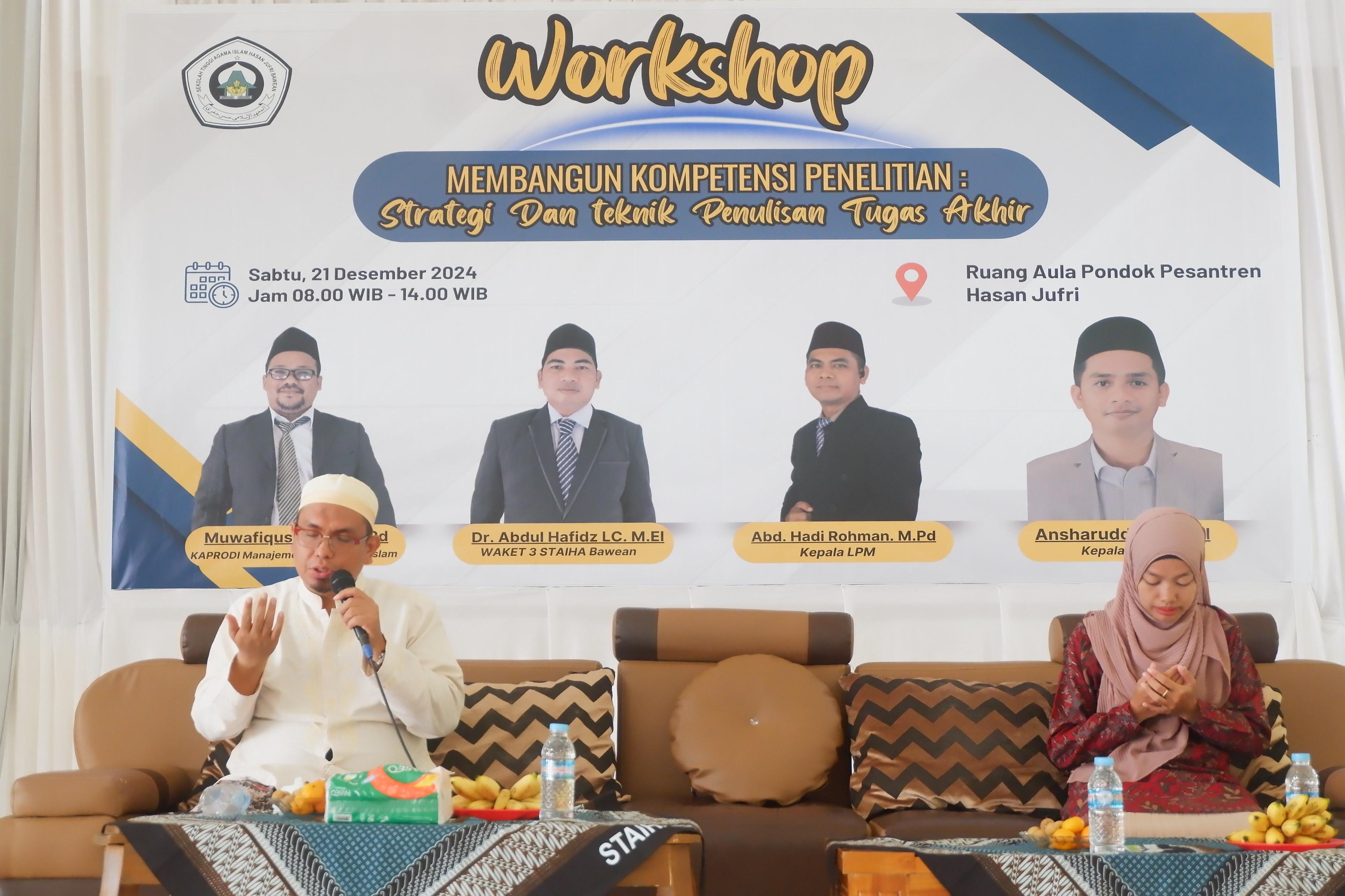  DALAM RANGKA PERCEPATAN TUGAS AKHIR MAHASISWA, PANITIA TA ADAKAN WORKSHOP