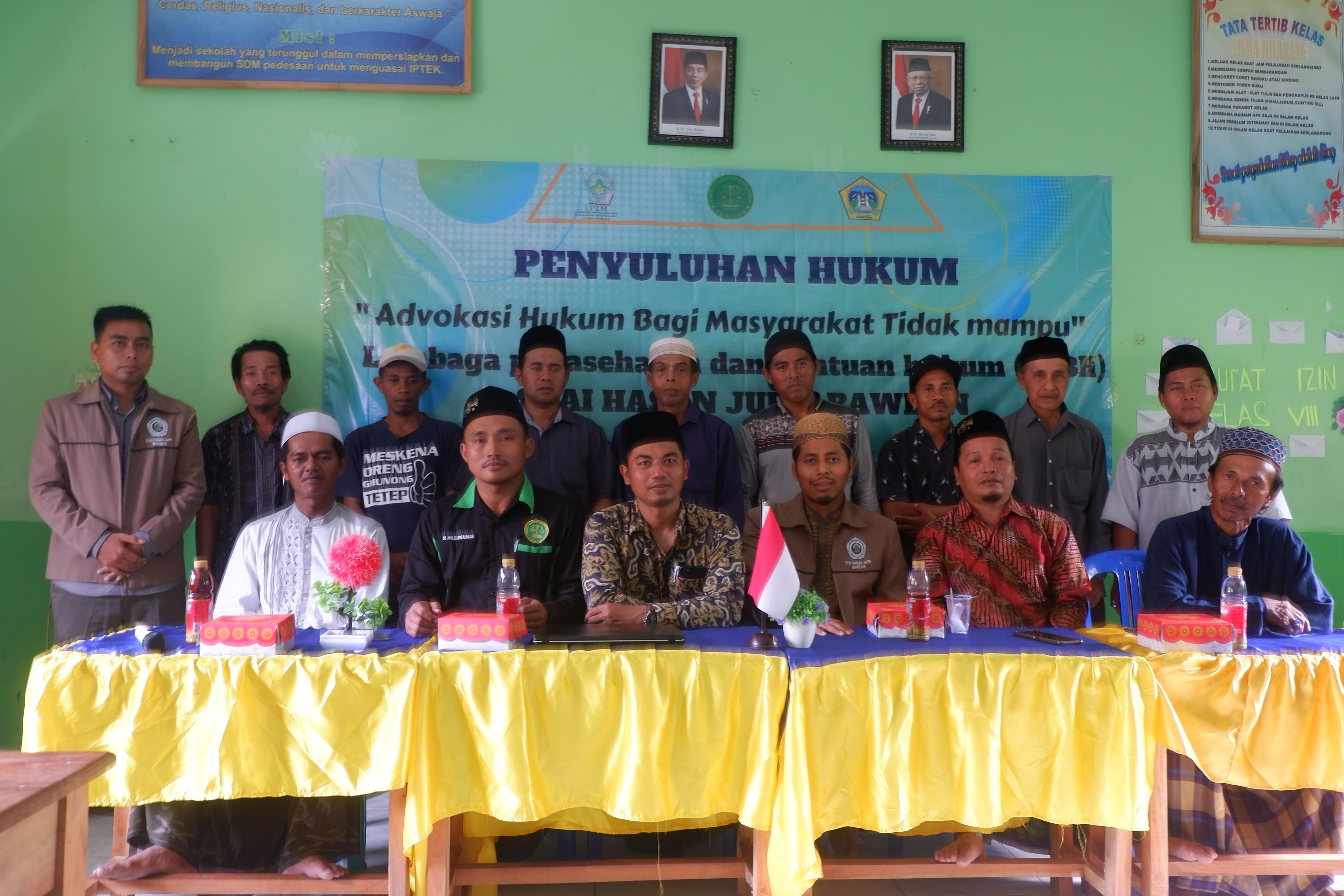 LPBH bersama LPPM STAIHA BAwean Gelar Penyuluhan Hukum Tentang Advokasi Hukum Bagi masyarakat Tidak 